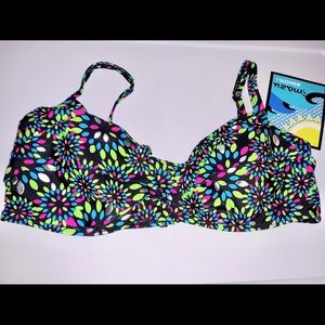 MAZU SWIM BLACK PRINTED PLUS SIZE BATHING SUIT